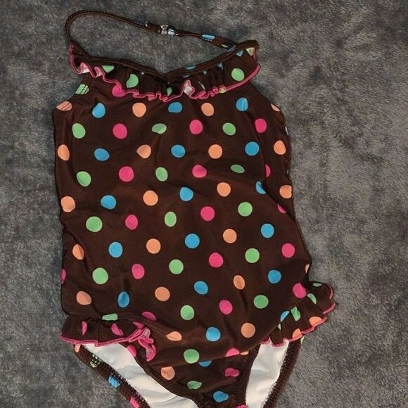 Circo Girls Colorful Polka dot Swimsuit sz 4T - Picture 1 of 7